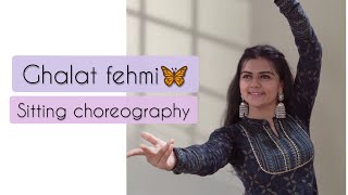 Ghalat fehmi 🦋 sitting choreography ❤️ Shorts meenulakshmi meenu ghalat fehmi dance danceindia [upl. by Annaihs]