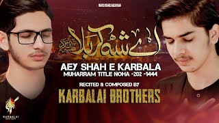 Nohay 2022  Ay Shah e Karbala  Karbalai Brothers Title Noha 2022  Muharram New Nohay 20221444 [upl. by Batish666]