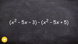 Learn how to subtract polynomials [upl. by Ab737]