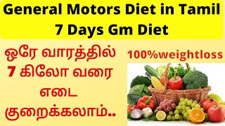 GM Diet in TamilReduced 78kgs in 7DaysGM Diet plan in tamilHealthy WeightlossNandhusDailywalks [upl. by Sirahc]