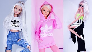 DIY Barbie ADIDAS Fashion Clothes Compilation [upl. by Enalda]