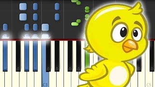 Pollito Amarillito  Gallina Pintadita  Piano Tutorial  Notas Musicales [upl. by Allegna]