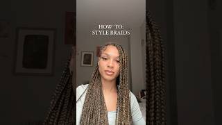 In love with these braids 😩 boxbraids braids braidstyles braid haircare hairstyles hairstyle [upl. by Linson]