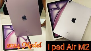 I pad Air M2  apple I pad Air M2 unboxing  ipad air m2 2024 model  apple ipad new pad 256 gb look [upl. by Llerrac]