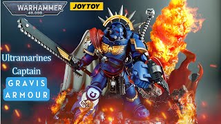 New joytoy warhammer Ultramarines Captain in Gravis Armour wh40k 118 [upl. by Nerraw387]