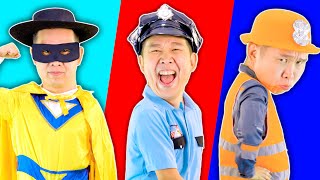 Policeman Fireman and Superman Song  MORE Lights Kids Song [upl. by Anirbys447]