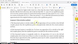 2 Lyapunovs linearization Method [upl. by Letsyrc150]