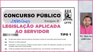 Resolução da prova de legislação da UFPE  concurso Nível D 291023 [upl. by Amoakuh350]