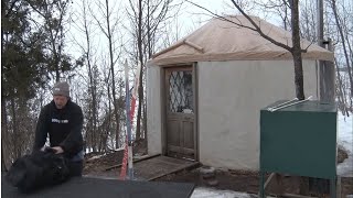 906 Outdoors  Cross Country Ski Trip into the Porcupine Mountains for a night in a Yurt [upl. by Nalani]