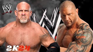 GOLDBERG VS BATISTA  ONE ON ONE  ROYAL RUMBLE 2024  WWE2K24 [upl. by Linette]