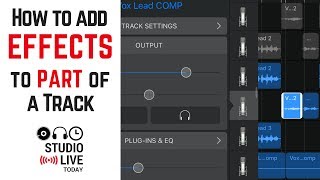 How to add effects to part of a track in GarageBand iOS iPhoneiPad [upl. by Ettennyl]