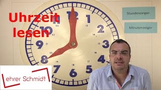 Uhr lesen  Uhrzeit  Sachunterricht  Zeit  Lehrerschmidt [upl. by Meredith]