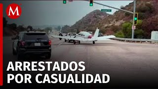 Detienen a presuntos delincuentes que viajaban en una aeronave a California [upl. by Lowrance]