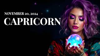 Capricorn Daily Horoscope  November 20 2024  Luck Love amp Career Insights [upl. by Nauqram394]