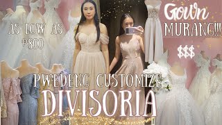 Murang gown as Low As ₱800 in 168 Divisoria shopping mall Wedding gown prom and more [upl. by Syd]