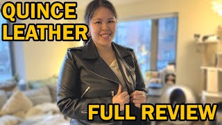 MY ENTIRE QUINCE LEATHER COLLECTION REVIEW UGG Dupes Jackets Gloves Pencil Skirt [upl. by Llamaj]