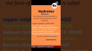 Hydrates and its compound [upl. by Conrado]