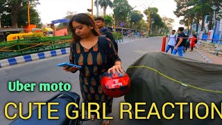 cute girl reaction on moto vlogbike taxi [upl. by Ensign]