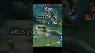 Atlas surprising sun 😱💯 atlas sun mobilelegends mlbb moments [upl. by Ritchie76]