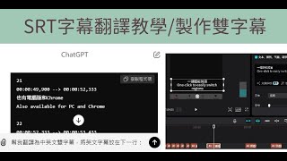 影片翻譯字幕教學｜用ChatGPT快速翻譯與製作雙字幕！ [upl. by Onfre]