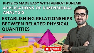 Uses of Dimensional Analysis Relationship between related physical quantities 11th amp 12th Concepts [upl. by Oiled]