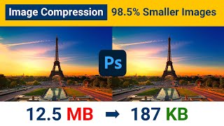 How to compress image size without losing quality in Photoshop [upl. by Dupin315]