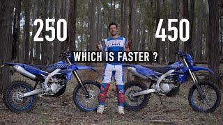 WR450F vs WR250F Which is faster [upl. by Buroker]