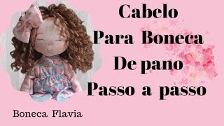 Como colocar cabelo em bonecas de pano [upl. by Plato]