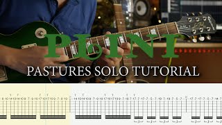 Pastures guitar solo tutorial with tab without tremolo  Plini [upl. by Lanrev]