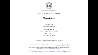 25 marzo 2024 Dantedì [upl. by Cheatham159]