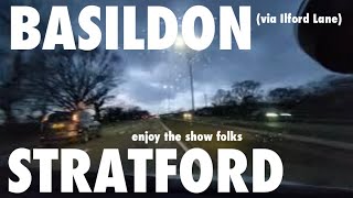 Basildon SS14 to Stratford E15 via Ilford Lane 281223 [upl. by Nodgnal]