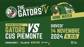 DIVISIONE REGIONALE 1 Gators VS CUS Piemonte Orientale LIVE [upl. by Kattie838]