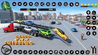 Drive car transport trailer as a cargo transporter trucker in carrier truck game2024 [upl. by Ardnauqal]