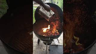 How to grill chicken on Weber Kettle cookinwidkunchi bbq bbqlife bbcharcoal team foodtoktv [upl. by Cynthla]