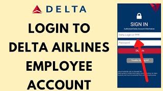 Delta Airlines Employee Login 2022  Deltanet login  Deltanet Extranet [upl. by Rehpatsirhc]