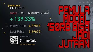 PART 1 TUTORIAL PEMULA MULAI BINANCE FUTURES MODAL 150RB CUAN RATUSAN PERSEN PAKE SMARTPHONE CUK🔥🔥🔥 [upl. by Libb]