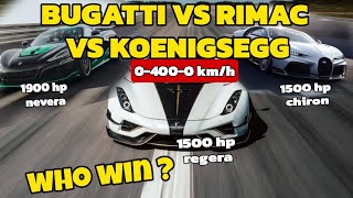 Koenigsegg Jesko Vs Bugatti Chiron SS Vs Regera DRAG RACE Which Car is faster [upl. by Ruy899]