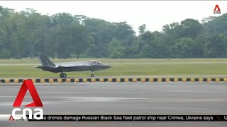 Singapore Air Force personnel gain insights from US F35A pilots and crew [upl. by Merkley694]