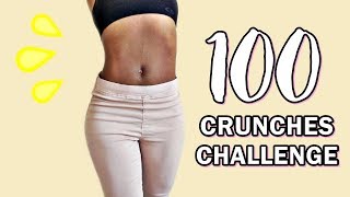 100 CRUNCHES CHALLENGE  Can You Do 100 Crunches in 5 Minutes Tone Your Abs amp Lower Belly at Home [upl. by Aala]