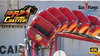 4K Kid Flash Cosmic Coaster OffridesSix Flags Over Georgia [upl. by Xino]