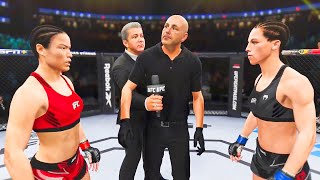 Weili Zhang vs Joanna Jedrzejczyk 2 Full Fight  UFC 4 Simulation [upl. by Day]