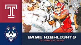 Game Highlights Temple vs UConn October 5 2024 [upl. by Ssur]