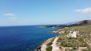 Drone beelden fietspad tussen Stoupa en Agios Nikolaos 31 Greece 2024 [upl. by Snashall]