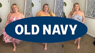 OLD NAVY PLUS SIZE SPRING  SUMMER HAUL [upl. by Adelle744]