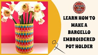 LEARN HOW TO MAKE A BARGELLO EMBROIDERED POT HOLDER [upl. by Liag]