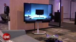 Bang and Olufsen BeoVision Avant provides motorised stand 4K resolution for a high price [upl. by Naerad755]