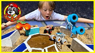 SUPER Monster Truck Toys COMPILATION 3  Obstacle Course Racing amp DIY Arena Freestyle Challenge [upl. by Cortney]