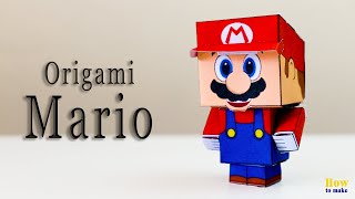 Origami Mario  How to make origami mario paper [upl. by Gabie934]