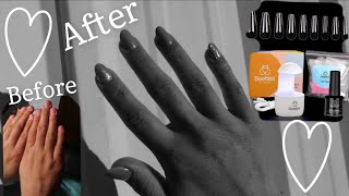 Beetles Nail Tips and Glue Kit on my short flat nails I love it [upl. by Dorette405]