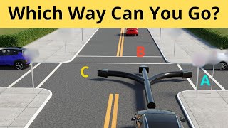 SOLVE The TASK Which Way Can You Go USA Driving Tests and Road Rules [upl. by Aidnyc464]